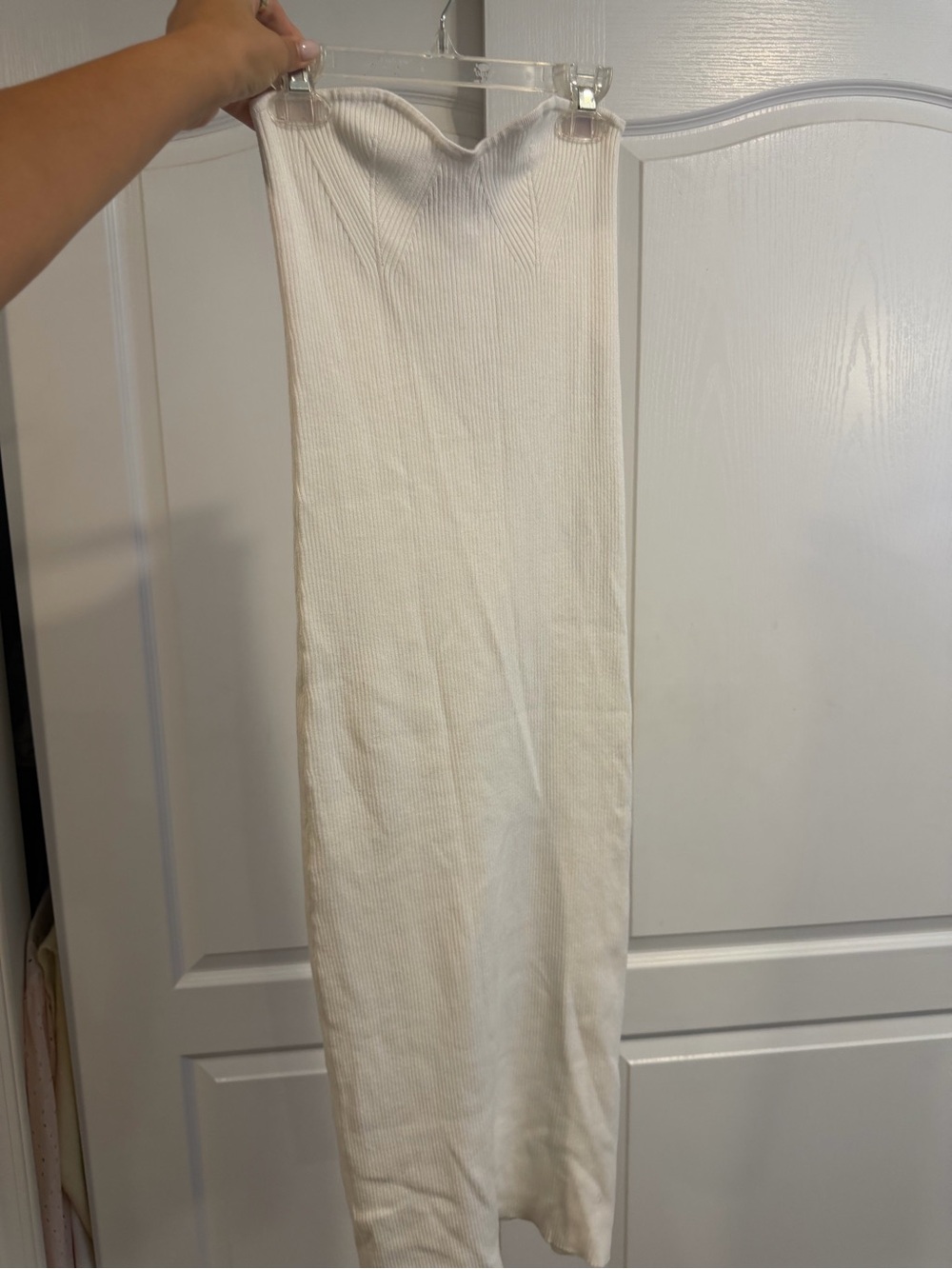 ASOS Strapless Ribbed Midi strapless Dress